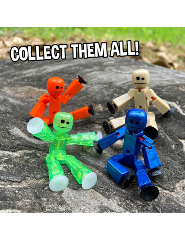 StikBot Zing Azul Metálico - Figura de Acción Stop Motion