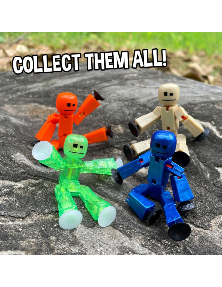 StikBot Zing Azul Metálico - Figura de Acción Stop Motion