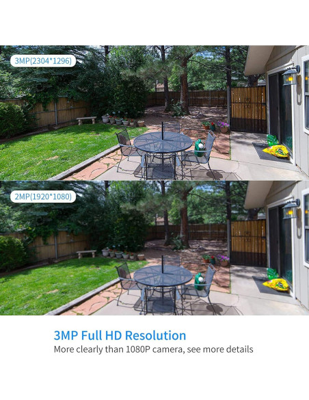 Cámara de Seguridad Hiseeu TZ-HB612 3MP Inalámbrica IP66