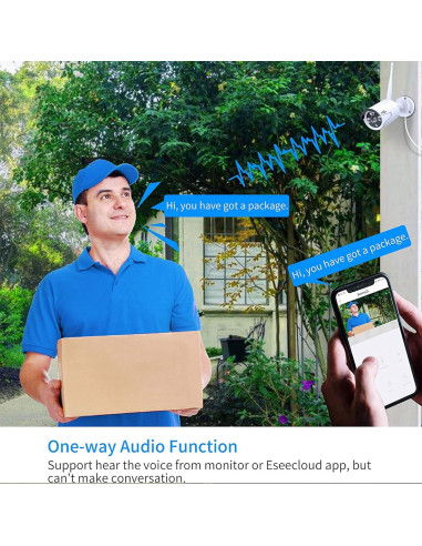 Cámara de Seguridad Hiseeu TZ-HB612 3MP Inalámbrica IP66