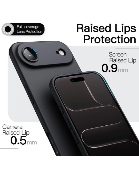 Funda Slim JETech para iPhone 17 Air - Ultra Delgado Negro