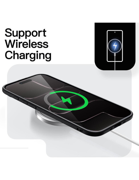 Funda Slim JETech para iPhone 17 Air - Ultra Delgado Negro