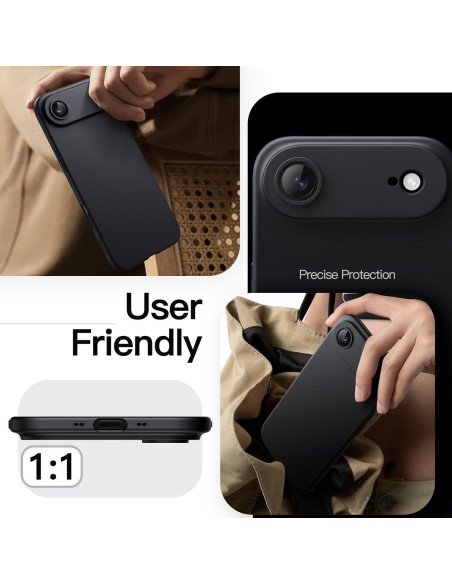 Funda Slim JETech para iPhone 17 Air - Ultra Delgado Negro