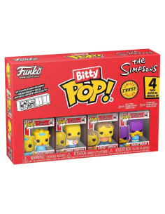 Funko Pop! Bitty Colección Simpsons - Maggie, Homer, Barney y Sorpresa