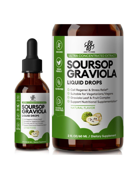 Gotas Líquidas de Soursop Graviola iMATCHME 59.15 ml - Salud Digestiva