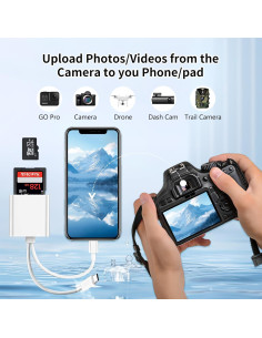 Lector de Tarjetas SD DERSUR USB-C y Lightning 2 en 1 2