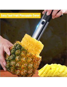 Cortador y Descorazonador de Piña Genérico Acero Inoxidable 17.78cm 2