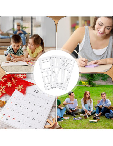 Juego de 9 Plantillas Flexibles para Diarios ZannWnm