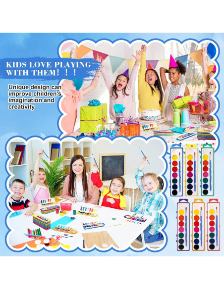 Set de Pintura Acuarela 24 Piezas Watersay 8 Colores Lavables