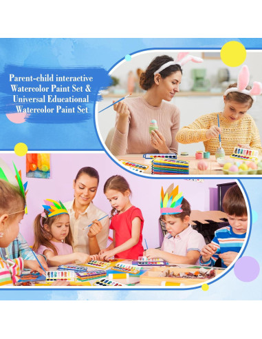 Set de Pintura Acuarela 24 Piezas Watersay 8 Colores Lavables