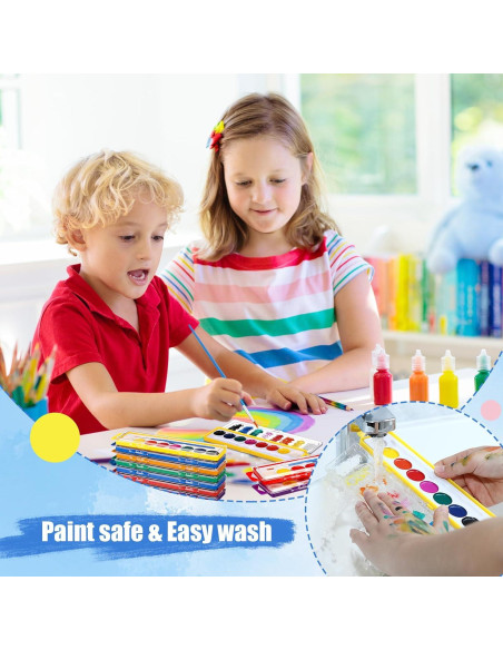 Set de Pintura Acuarela 24 Piezas Watersay 8 Colores Lavables