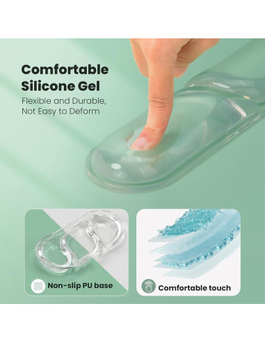 Reposamuñecas de Gel Ergonómico TECKNET Transparente 2 Piezas