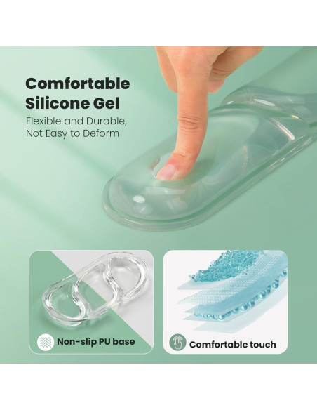 Reposamuñecas de Gel Ergonómico TECKNET Transparente 2 Piezas