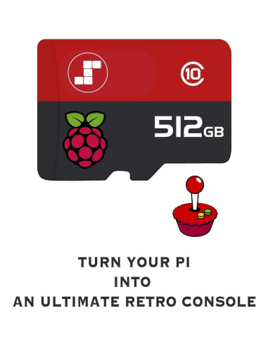 Tarjeta MicroSD 512GB Sonicon para Raspberry Pi 4/4B+/400 - Emulador Retro