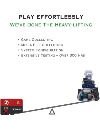 Tarjeta MicroSD 512GB Sonicon para Raspberry Pi 4/4B+/400 - Emulador Retro