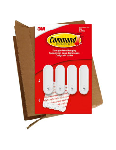 Ganchos de Alambre Command 4 Unidades Soporta 2.27 kg Blanco