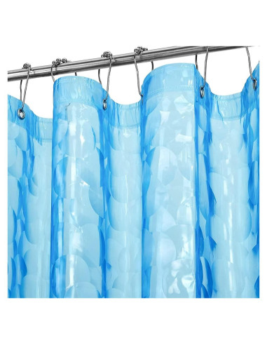 Cortina de Ducha EVA Ga-Geetopia 36x72 cm Azul Perla Ligera