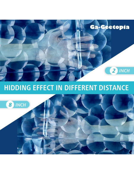 Cortina de Ducha EVA Ga-Geetopia 36x72 cm Azul Perla Ligera