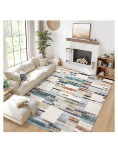 Alfombra de Área Grande GlowSol 2.74x3.66m Lavable Antideslizante