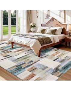 Alfombra de Área Grande GlowSol 2.74x3.66m Lavable Antideslizante 2