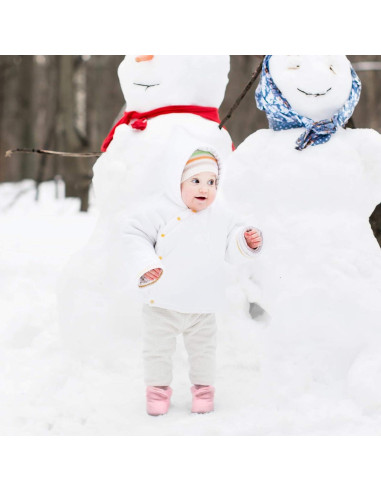 Botines de Forro Polar Unisex SATINIOR + 3 Calcetines Bebé