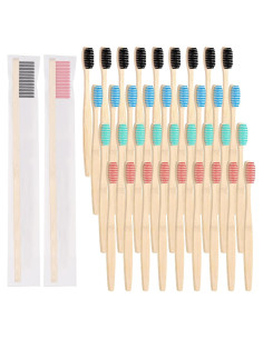 200 Cepillos de Dientes de Bambú Vesici Suaves y Ecológicos