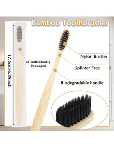 200 Cepillos de Dientes de Bambú Vesici Suaves y Ecológicos 2