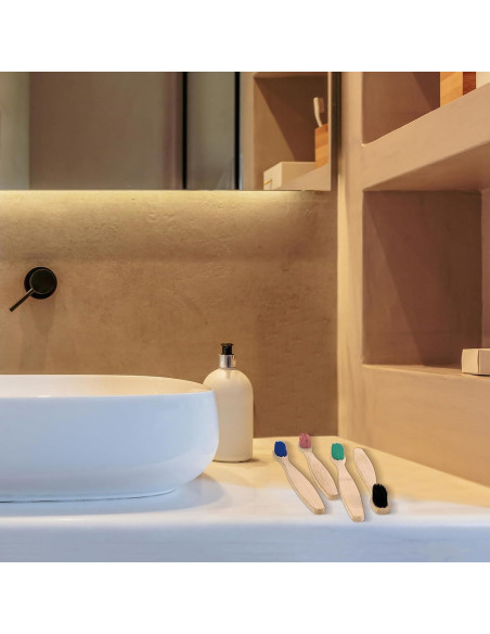 200 Cepillos de Dientes de Bambú Vesici Suaves y Ecológicos 200 Cepillos de Dientes de Bambú Vesici Suaves y Ecológicos