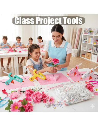 Pistola de Pegamento Caliente MONVICT 30W con 50 Barras Multicolor