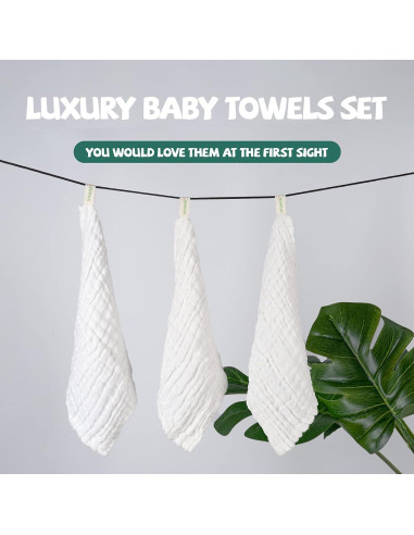 Toallitas de Muselina VIVANA 30 Piezas 30x30 cm Algodón Suave