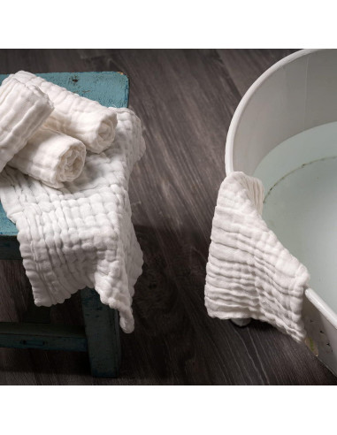 Toallitas de Muselina VIVANA 30 Piezas 30x30 cm Algodón Suave