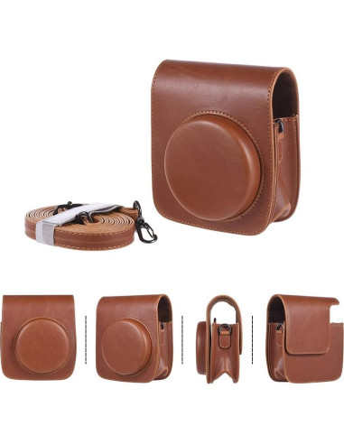Bolsa de cámara Andoer para Fujifilm Instax Mini 90 - Marrón