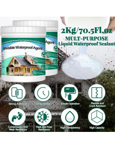 Set Impermeable 2Kg QUKLOGEN con Brochas y Rodillo 2