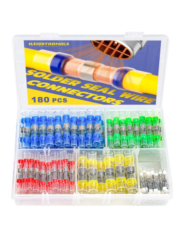 Kit 180 Conectores de Cable con Soldadura Haisstronica Impermeables
