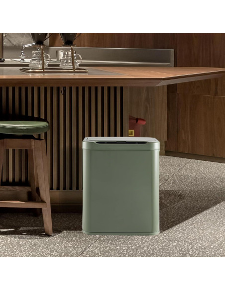 Bote de Basura ELPHECO 13.25L Acero Inoxidable Verde Aguacate