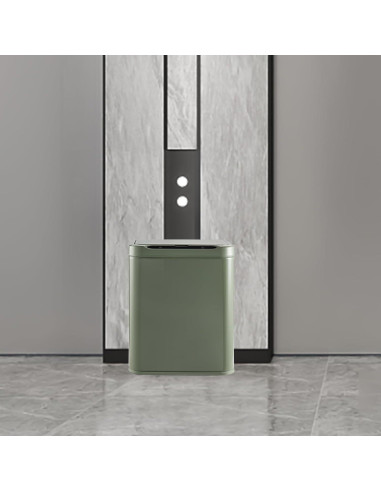 Bote de Basura ELPHECO 13.25L Acero Inoxidable Verde Aguacate