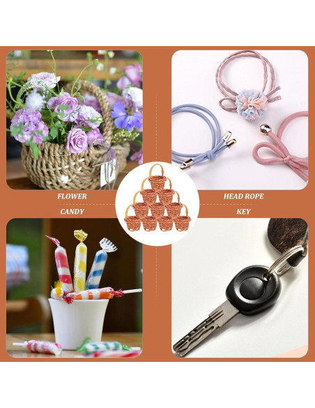 Mini Cestas de Ratán DOITOOL - 10 Pcs 3x4.5x3 cm