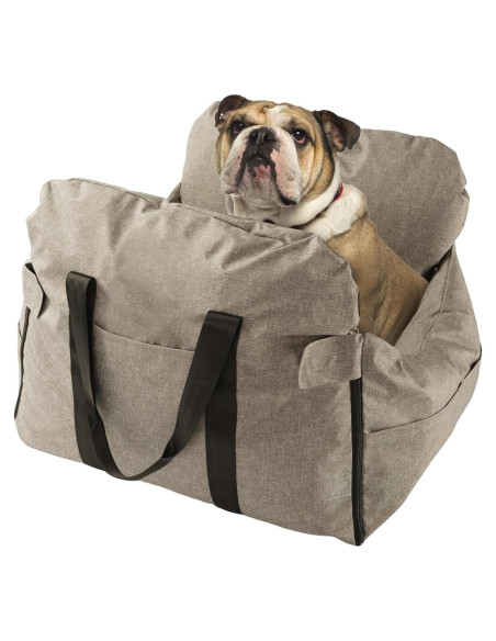 Asiento de Coche para Perros Pequeños y Medianos Marrón 60x50 cm