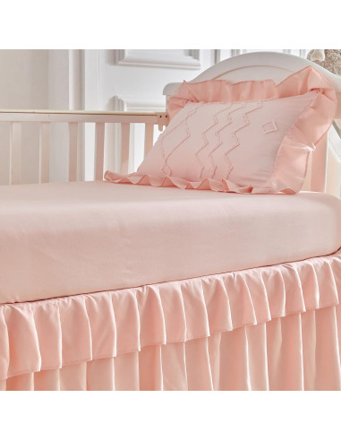 Conjunto de Ropa de Cuna AIKASY 4 Piezas Rosa Coral