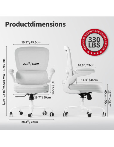 Silla de Oficina Ergonómica TRALT YX001-4 con Soporte Lumbar