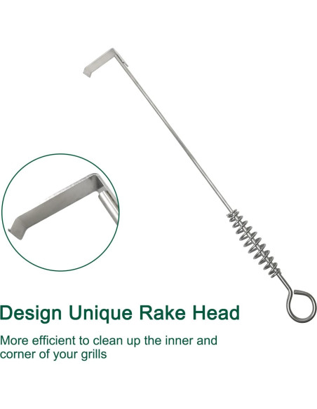 Herramienta de ceniza Quantfire 45.7 cm con tenedor para parrillas