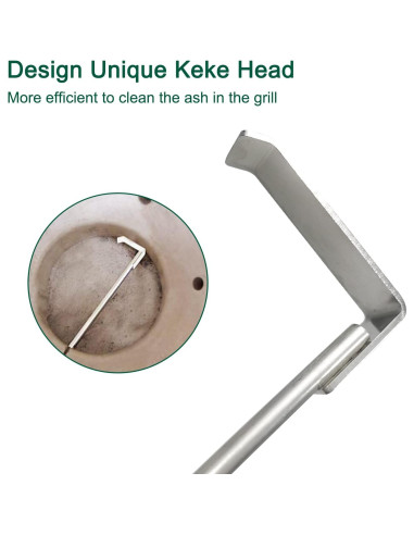 Herramienta de ceniza Quantfire 45.7 cm con tenedor para parrillas