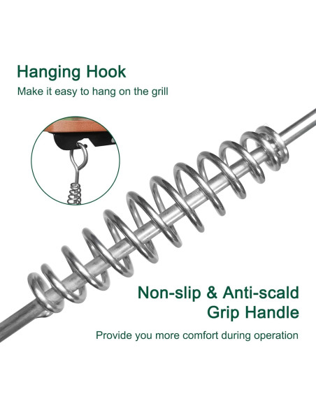 Herramienta de ceniza Quantfire 45.7 cm con tenedor para parrillas