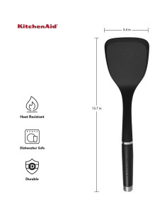 Espátula Sólida Grande KitchenAid KO001OHOBA Nylon 22.1cm 2