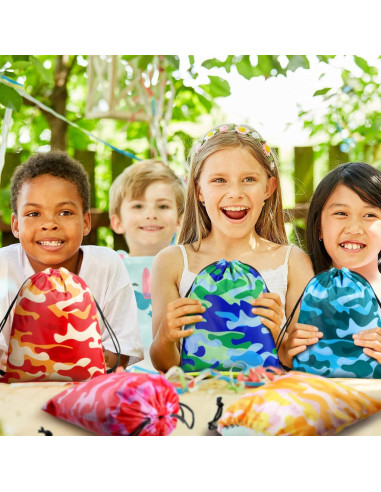 Bolsas de Cuerda Camuflaje Amylove 24 Piezas 25x20cm