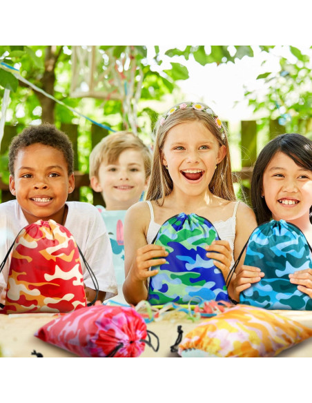 Bolsas de Cuerda Camuflaje Amylove 24 Piezas 25x20cm