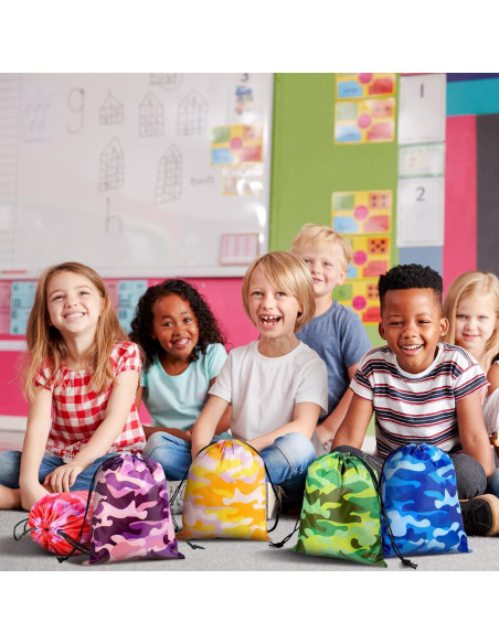 Bolsas de Cuerda Camuflaje Amylove 24 Piezas 25x20cm