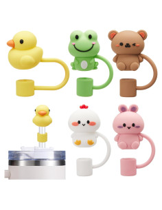 5 Tapas de Pajita Silicona HLUWA para Taza Stanley 30/40 Oz