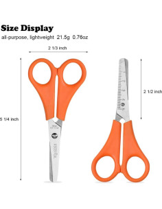 Tijeras de Seguridad EZZGOL 12 Pack 13.34 cm para Niños 2