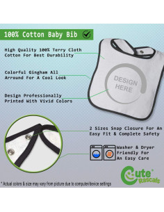 Baberos de Algodón 100% para Bebés Amor Papá - Unisex 2